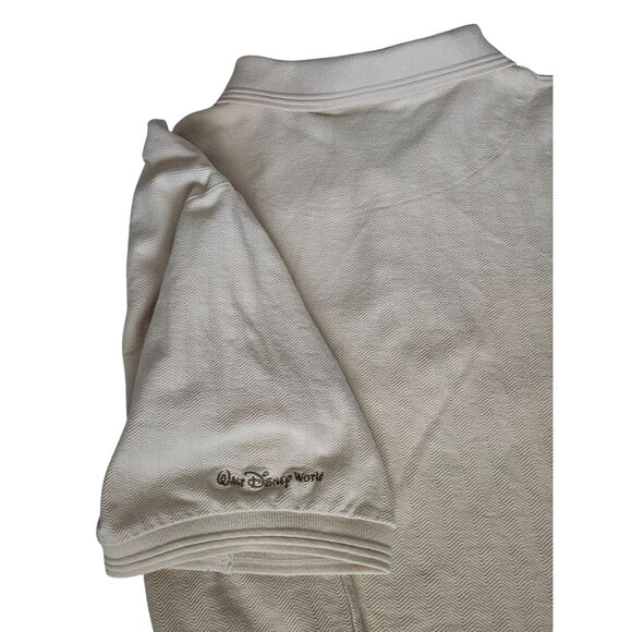 Walt Disney World Herringbone Pattern Embroidered Grumpy Golf Polo Shirt Size XL - Picture 6 of 12